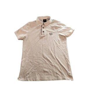 Armani Exchange Polo Men Sz M White Short Sleeve Designer Preppy Workwear